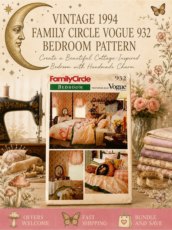 Vogue Other - Vintage 1994 Vogue 932 Bedroom Decor Sewing Pattern Uncut
